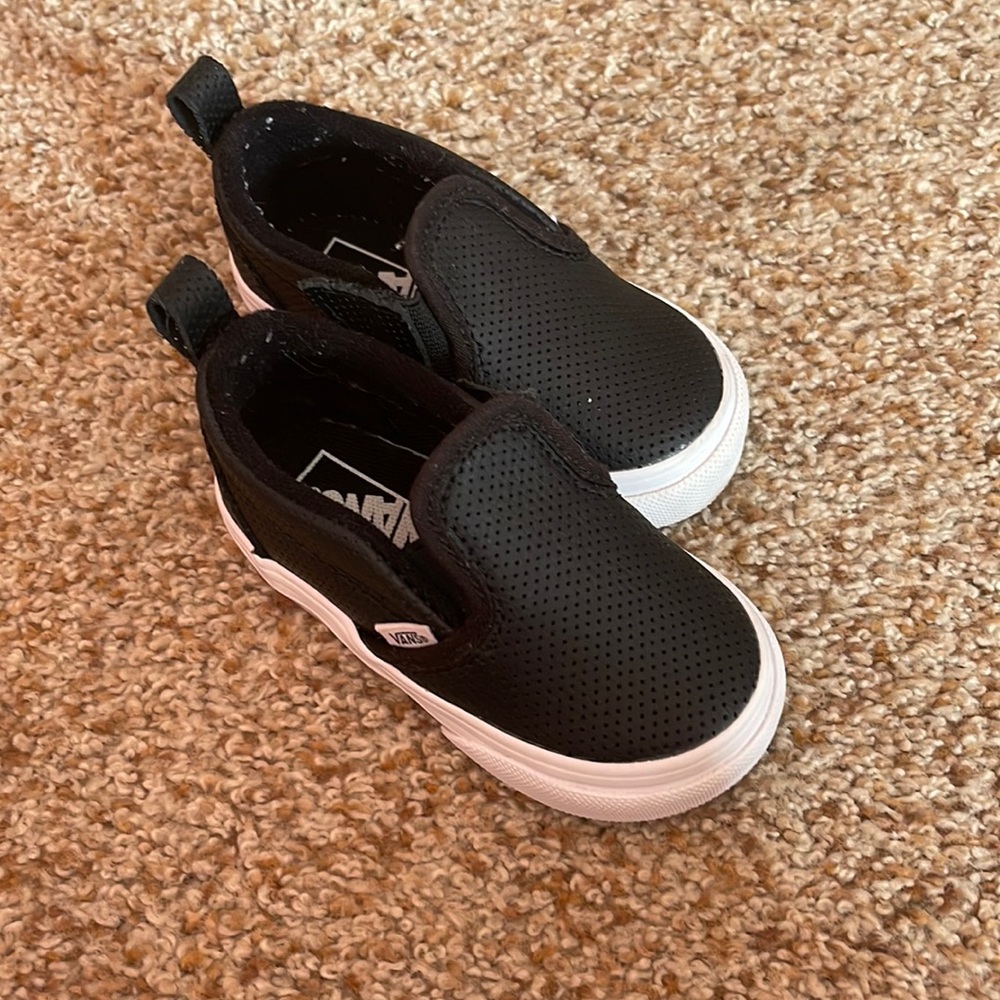 Leather slip on vans